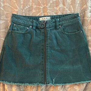 Free People jean mini skirt